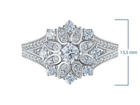 Кольцо из белого золота э4712кц04186100