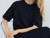 Футболка оверсайз с разрезами, Черный