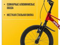 Детский велосипед Falcon Bike River 16, год 2024, цвет Красный