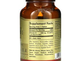 Solgar, витамин В1, 500 мг, 100 таблеток