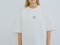 Футболка оверсайз с принтом, Белый