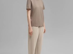 Футболка прямого кроя из мерсеризованного хлопка