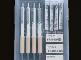 Набор 11 предметов Languo, (карандаши мех.0,7 мм, грифели, ластики)