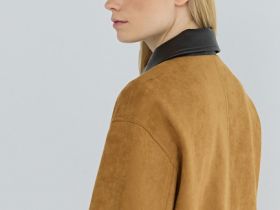 Куртка из искусственной замши, Бежевый