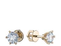 Пусеты из желтого золота с бриллиантами э0301пс08210874