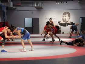 Борцы сборной Якутии провели открытую тренировку перед турниром Коркина