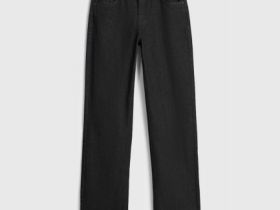 Прямые джинсы с высокой посадкой, Коричневый