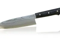 Кухонный нож Tojiro Сантоку, сталь VG-10 в обкладках из дамаска, рукоять микарта