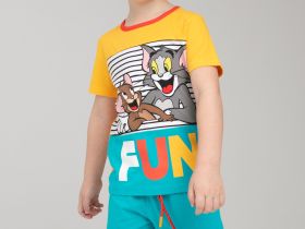 Комплект трикотажный для мальчиков: фуфайка (футболка), шорты