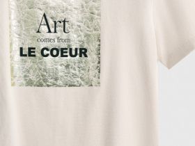 Футболка с принтом, Бежевый