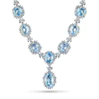Колье из серебра с топазами э0609кл05260350