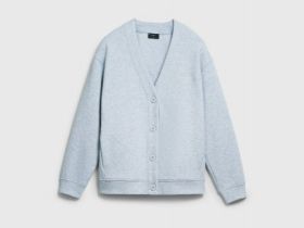 Кардиган с вышивкой, Серый