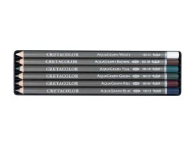 Набор карандашей акварельных Cretacolor "AQUA GRAPH SET" 6 цв в металлической коробке