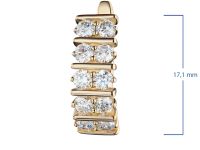 Серьги из желтого золота с бриллиантами э0301сг02159700