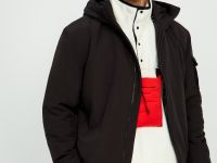 Куртка-бомбер утепленная с эластичным поясом