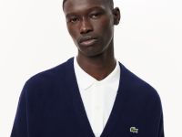 Мужской шерстяной кардиган Lacoste свободного кроя