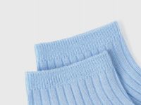 Короткие носки в рубчик, Голубой