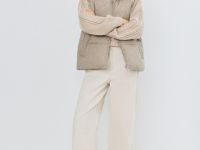 Утеплённый жилет, Бежевый