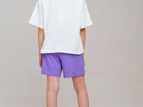 Комплект трикотажный для девочек: фуфайка (футболка), шорты