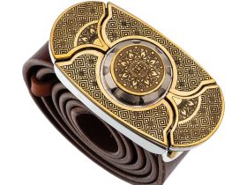 Ремень-нож Квадро Keeperbelt, латунь