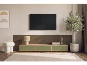 ТВ-тумба Флавир 210x27 Рогожка Оливковый