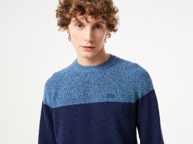 Мужской шерстяной свитер Lacoste в полоску