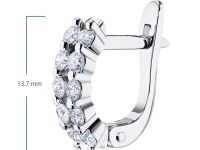 Серьги из белого золота с бриллиантами э4701сг10175900