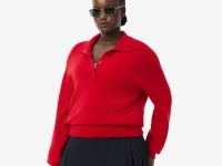 Женский шерстяной свитер Lacoste с высоким воротником