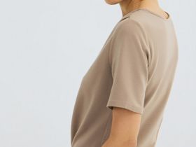 Футболка с драпировкой, Коричневый