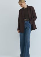 Широкие джинсы Wide leg с высокой посадкой, Синий