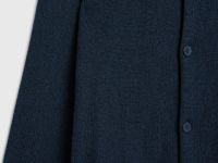 Вязаный кардиган с высоким воротником, Синий