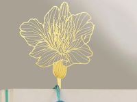 Закладка для книг с кисточкой "Кампсис великолепный" (латунь, нейлон)