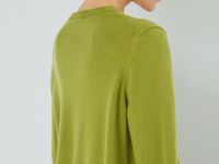 Укороченный кардиган на пуговицах с кашемиром, Зеленый