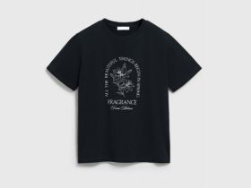 Футболка с принтом, Черный