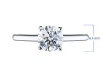 Помолвочное кольцо из белого золота с бриллиантом э0901кц08210868