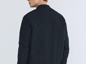 Утеплённый бомбер, Синий