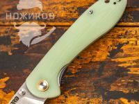Складной нож CJRB Feldspar, сталь D2, рукоять G10, зеленый