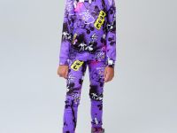 Термокомплект трикот. для девочек: фуфайка (футболка) с длин. рук, брюки для эпизод. использования