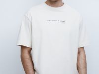 Футболка из джерси с текстовым принтом  , Белый