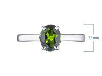 Кольцо из серебра с хромдиопсидом э0605кц10200467