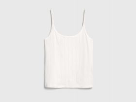 Пижамная майка из ажурного трикотажа, Белый