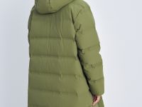 Пуховое стеганое пальто с капюшоном