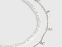 Ожерелье для девочек, 2 шт., Серебряный