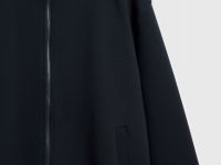 Бомбер на молнии из ткани интерлок, Черный