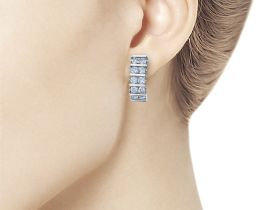 Серьги из белого золота с бриллиантами э4001сг02159700