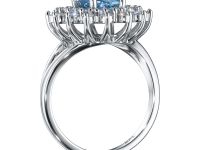 Кольцо из белого золота с топазом э4771кц03210405