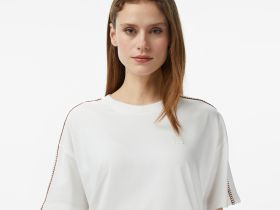 Женская хлопковая футболка Lacoste