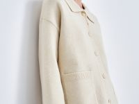 Кардиган свободного силуэта с отложным воротником