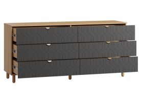 Комод Теджонс 185x85 Деко Графитовый