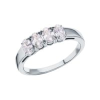 Серебряное кольцо с фианитами